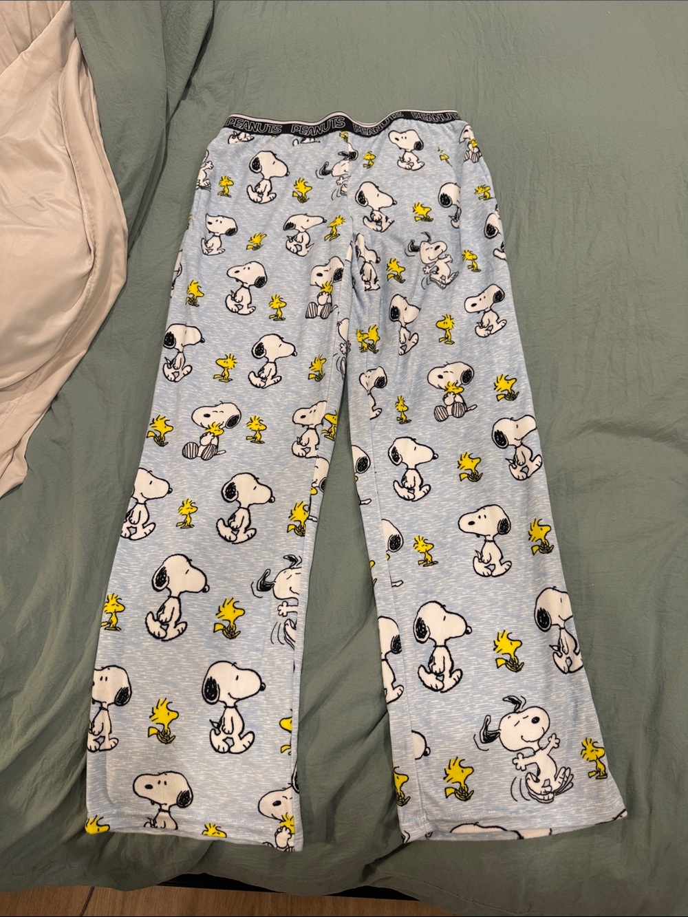 Peanuts Light Blue Snoopy & Woodstock Pajama Pants